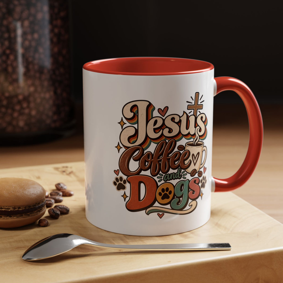 Jesus Coffee and Dogs Mug | Accent Coffee Mug 11oz 15oz