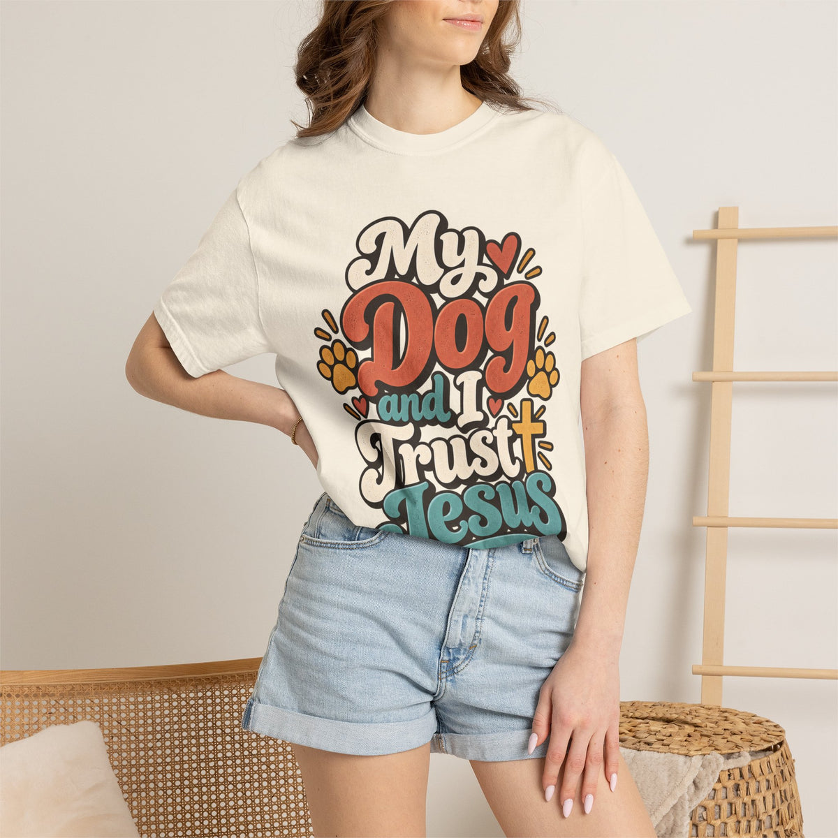 My Dog and I Trust Jesus T-shirt | Christian Faith Pet Lover Tee