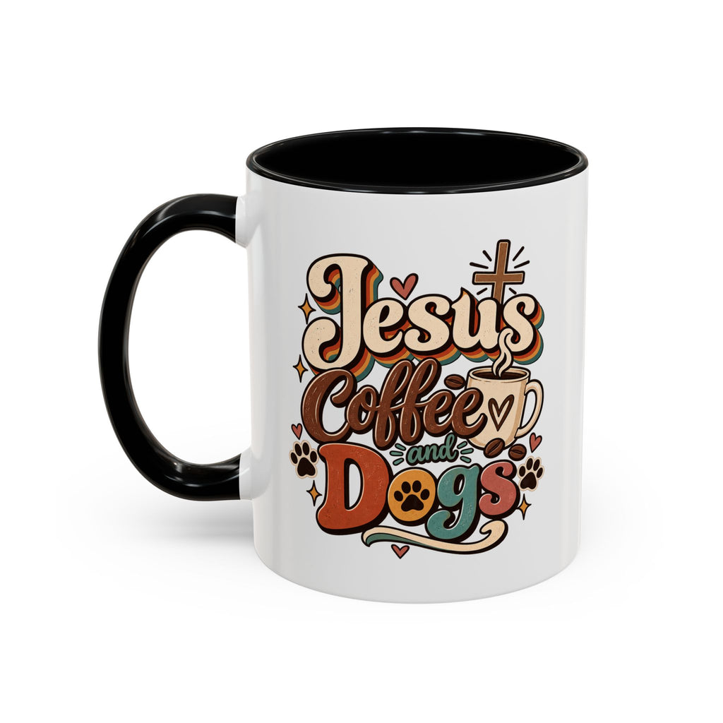 Jesus Coffee and Dogs Mug | Accent Coffee Mug 11oz 15oz