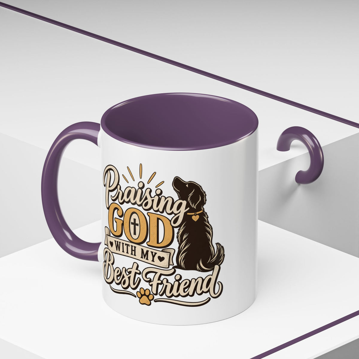 Praising God With My Best Friend Mug | Christian Dog Pet Coffee Mug