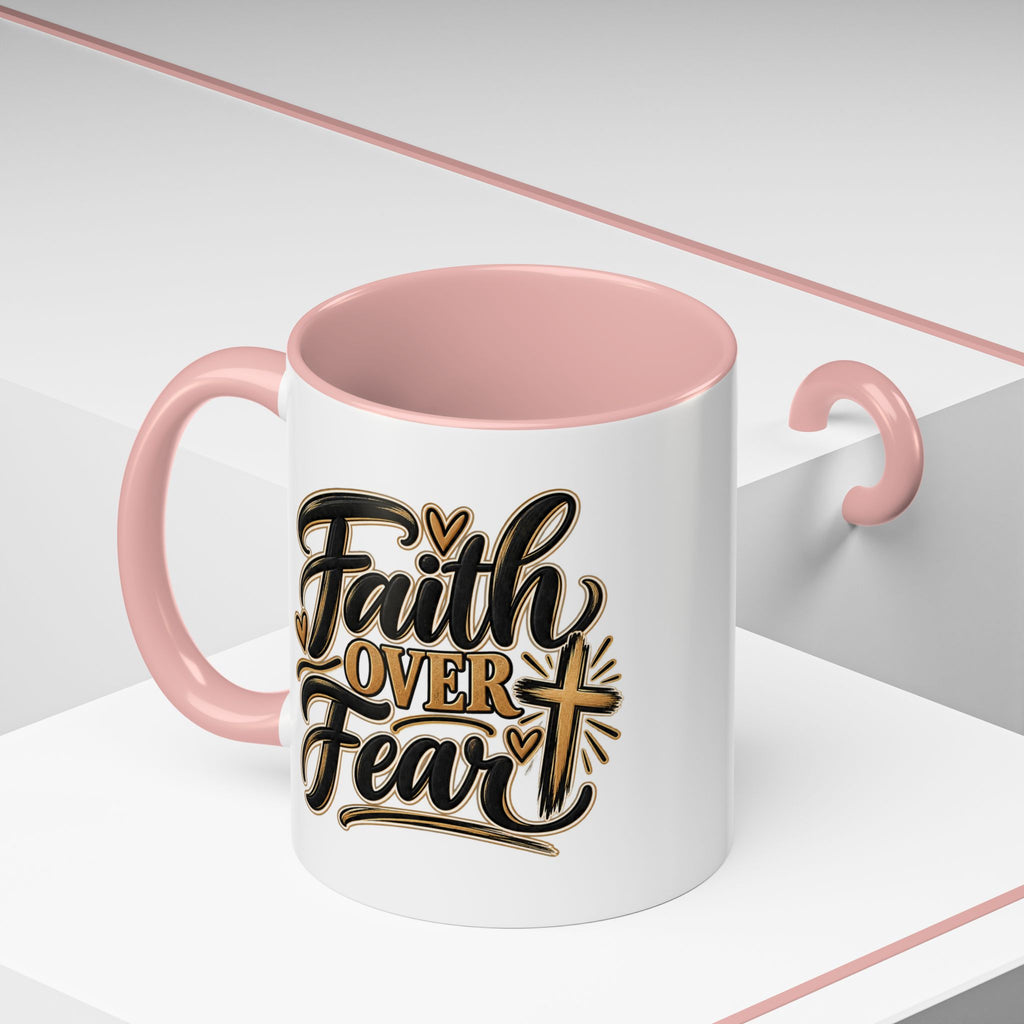 Faith Over Fear Mug | Accent Coffee Mug 11oz 15oz