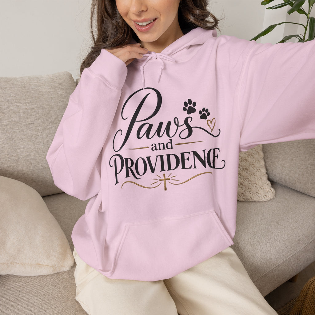 Paws and Providence Hoodie | Paw Print Script Design