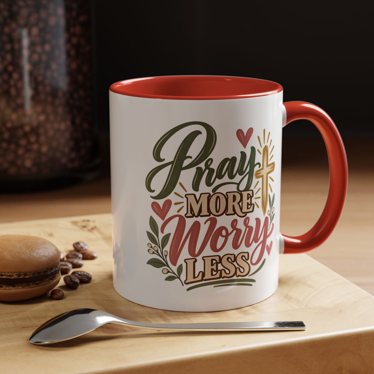 Pray More Worry Less Mug | Accent Coffee Mug