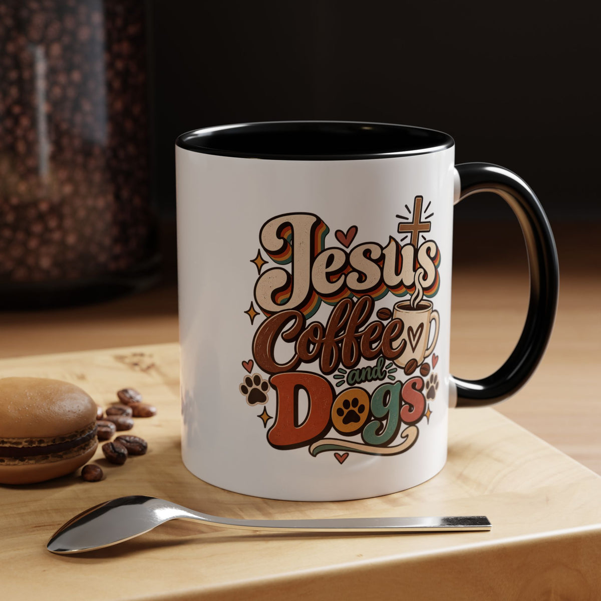 Jesus Coffee and Dogs Mug | Accent Coffee Mug 11oz 15oz