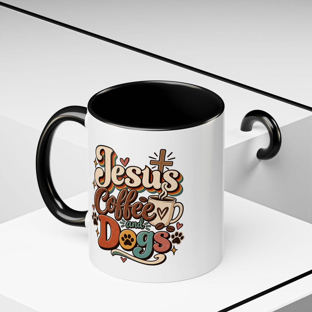 Jesus Coffee and Dogs Mug | Accent Coffee Mug 11oz 15oz