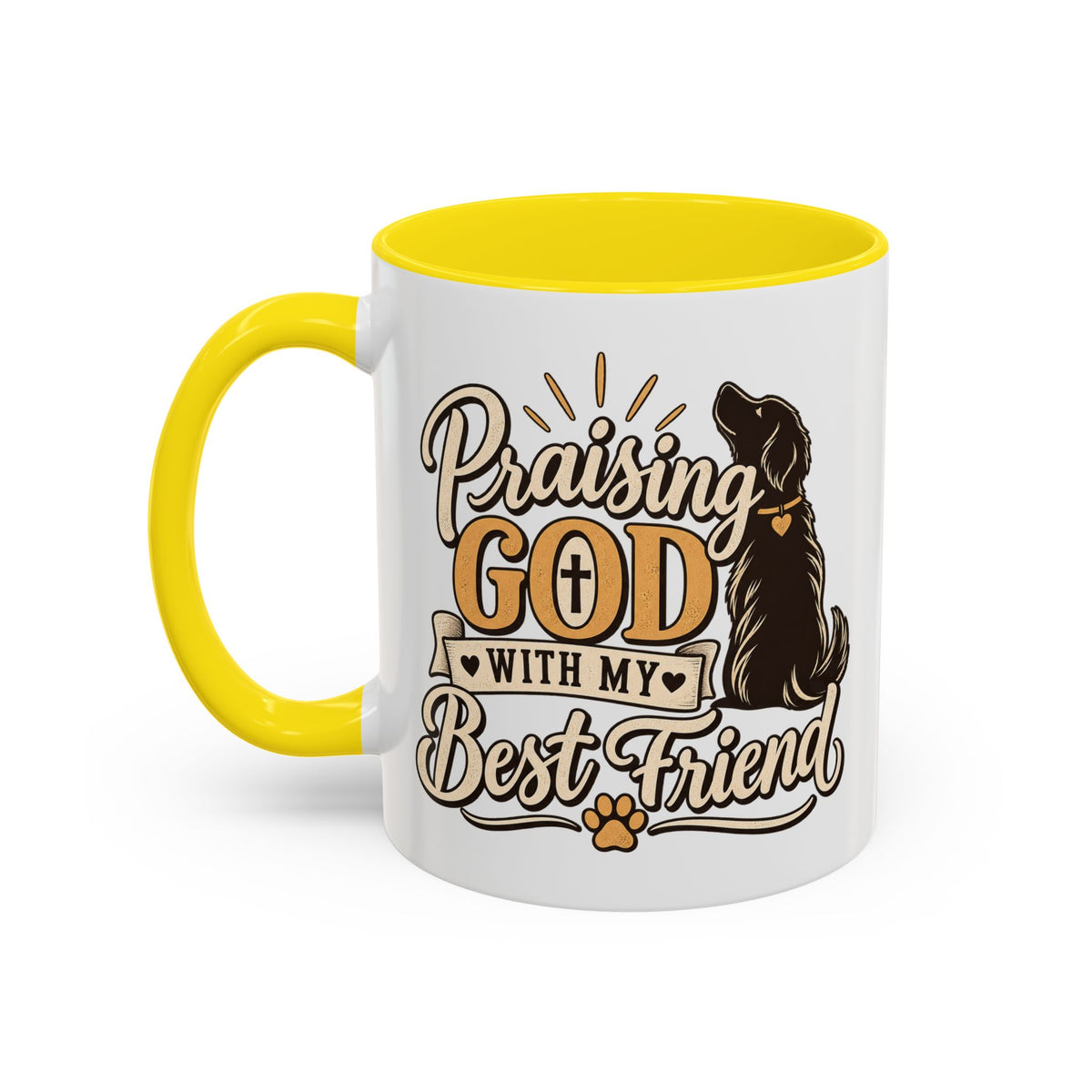 Praising God With My Best Friend Mug | Christian Dog Pet Coffee Mug