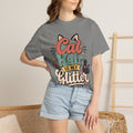 Cat Hair Is My Glitter T-Shirt | Cute Cat Typography Shirt