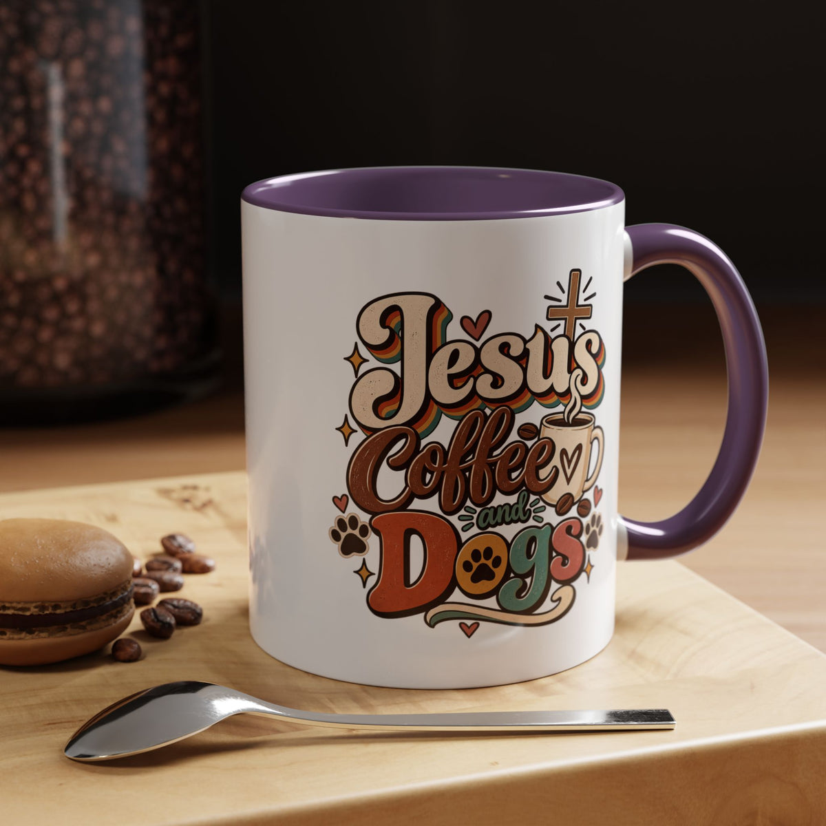 Jesus Coffee and Dogs Mug | Accent Coffee Mug 11oz 15oz