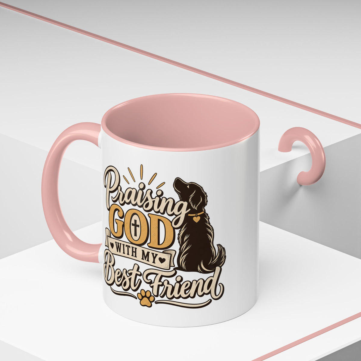 Praising God With My Best Friend Mug | Christian Dog Pet Coffee Mug