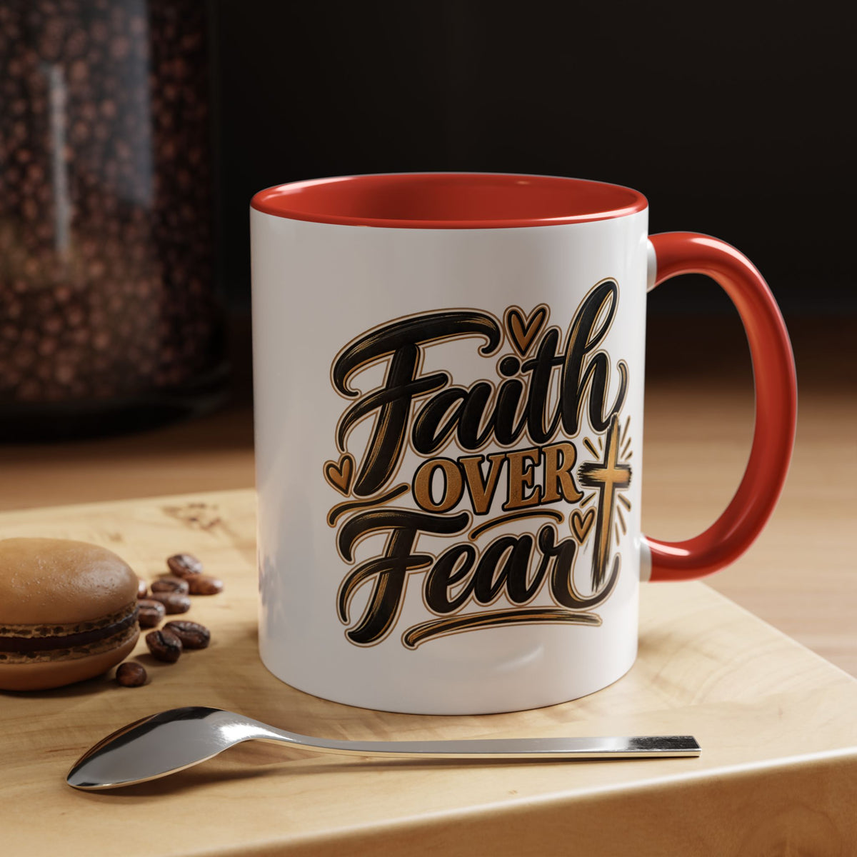 Faith Over Fear Mug | Accent Coffee Mug 11oz 15oz