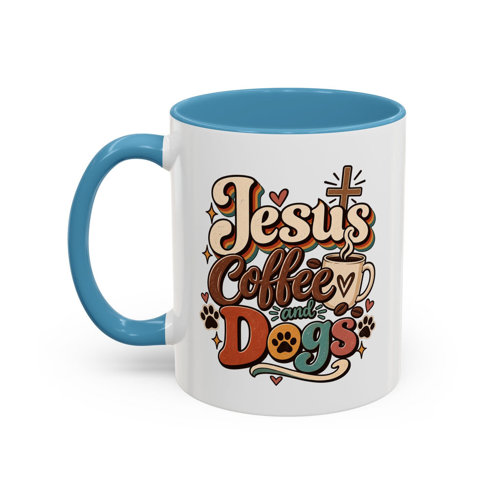 Jesus Coffee and Dogs Mug | Accent Coffee Mug 11oz 15oz