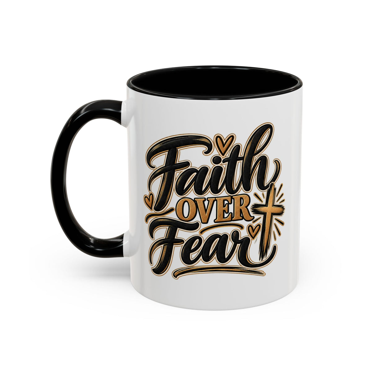 Faith Over Fear Mug | Accent Coffee Mug 11oz 15oz