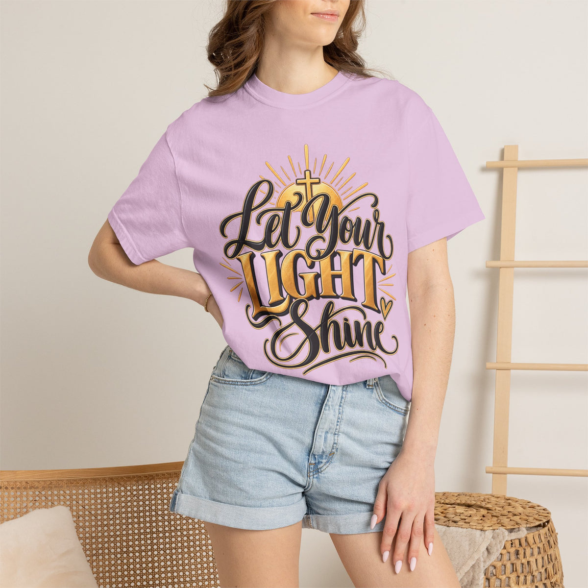 Let Your Light Shine T-Shirt | Inspirational Christian Typography