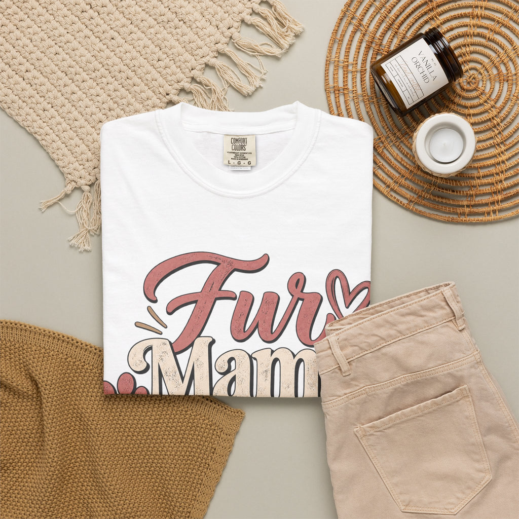 Fur Mama Faith Filled T-Shirt | Paw Print Dog Mom Tee