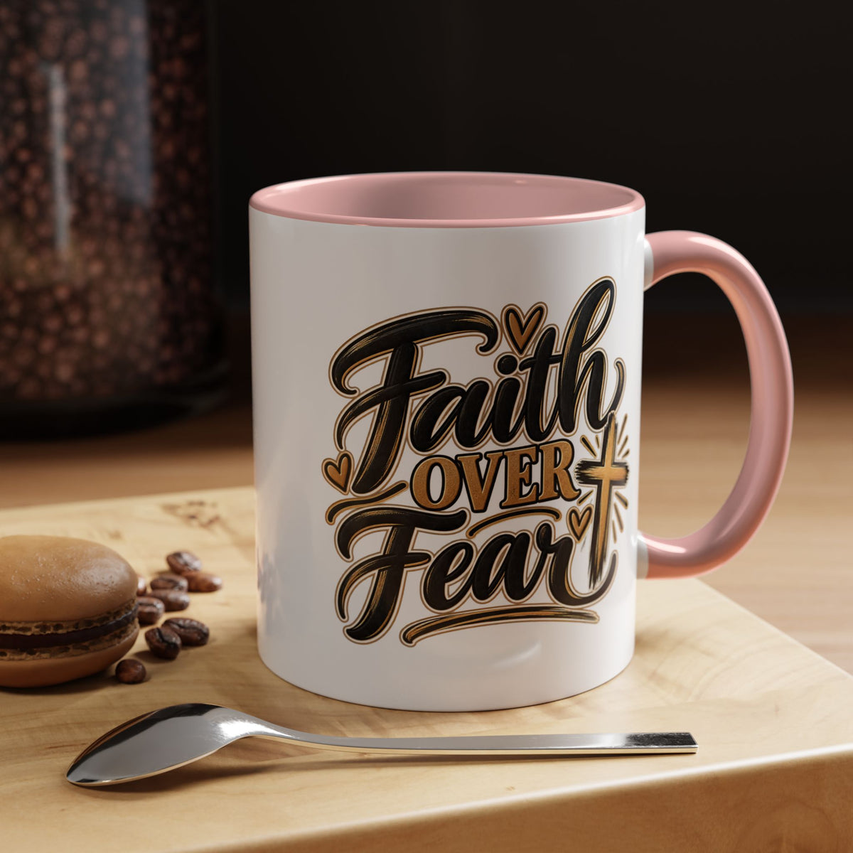 Faith Over Fear Mug | Accent Coffee Mug 11oz 15oz