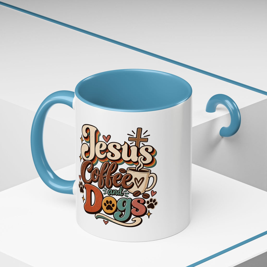 Jesus Coffee and Dogs Mug | Accent Coffee Mug 11oz 15oz