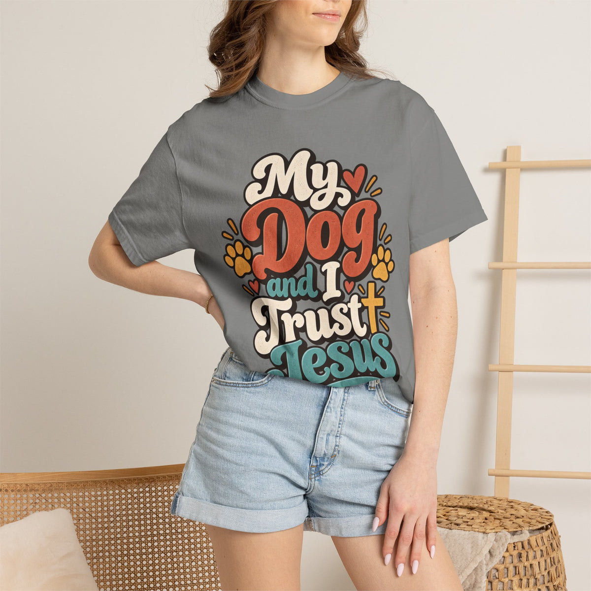 My Dog and I Trust Jesus T-shirt | Christian Faith Pet Lover Tee