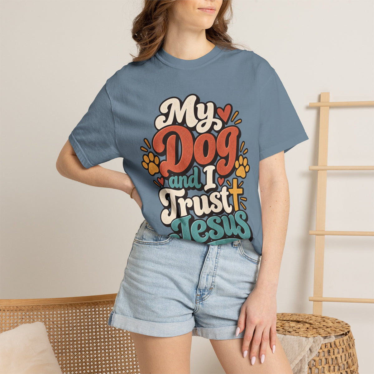 My Dog and I Trust Jesus T-shirt | Christian Faith Pet Lover Tee