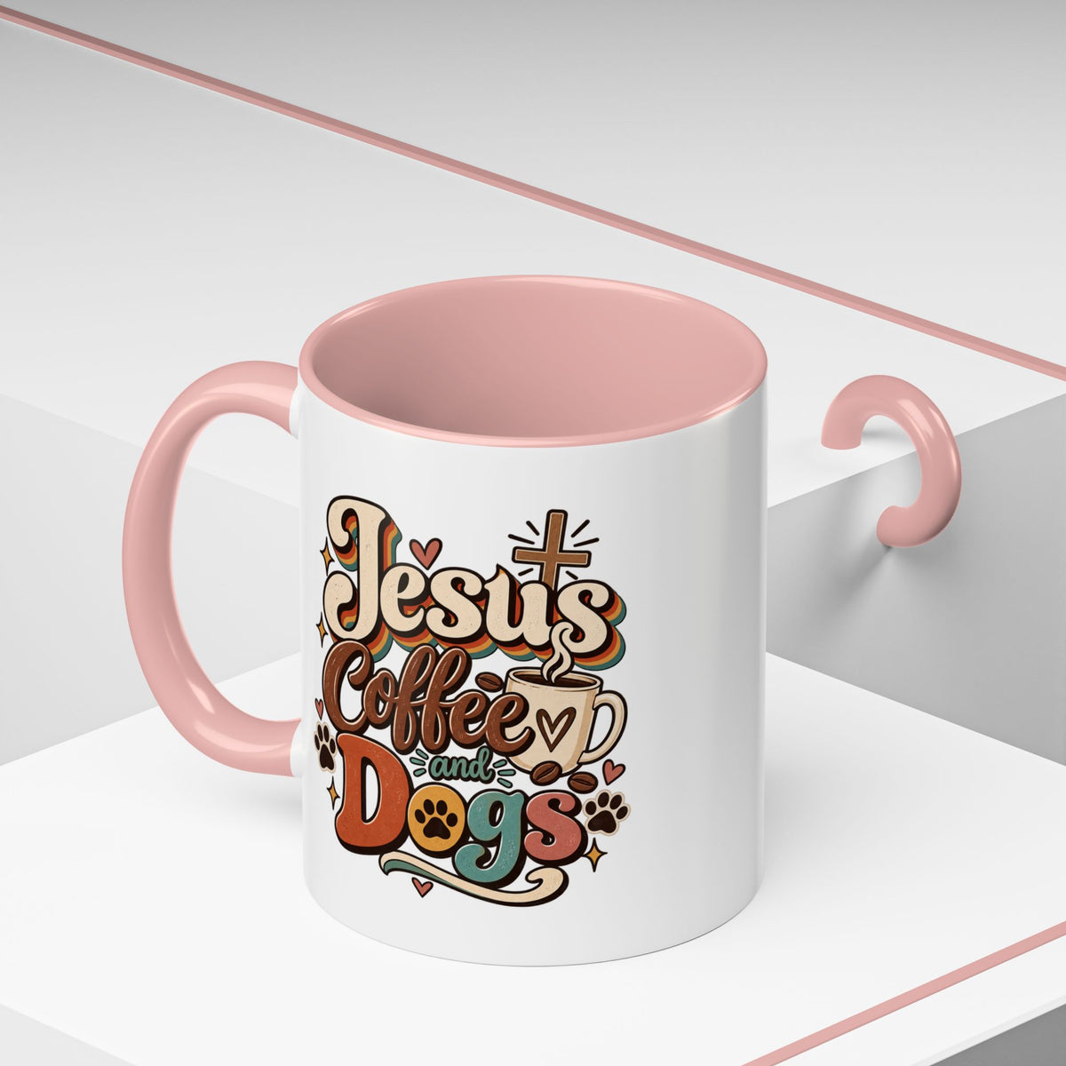 Jesus Coffee and Dogs Mug | Accent Coffee Mug 11oz 15oz