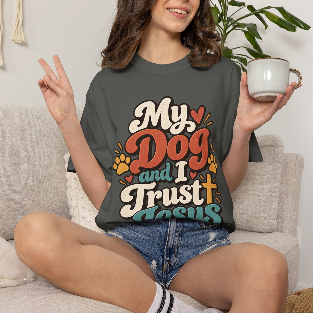 My Dog and I Trust Jesus T-shirt | Christian Faith Pet Lover Tee