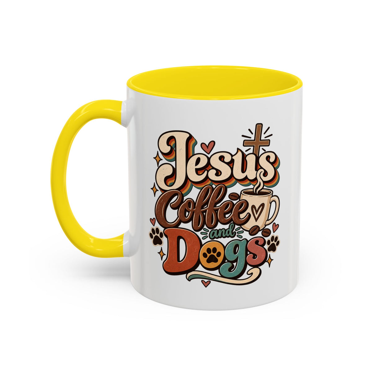 Jesus Coffee and Dogs Mug | Accent Coffee Mug 11oz 15oz