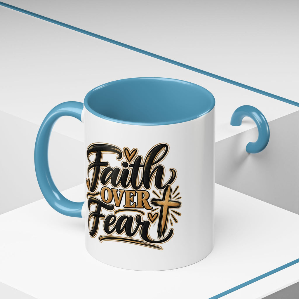 Faith Over Fear Mug | Accent Coffee Mug 11oz 15oz