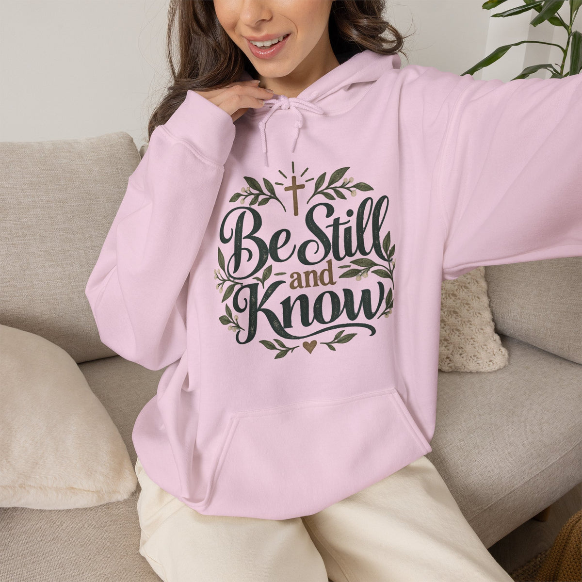 Be Still and Know Hoodie | Christian Faith Typography Sweatshirt