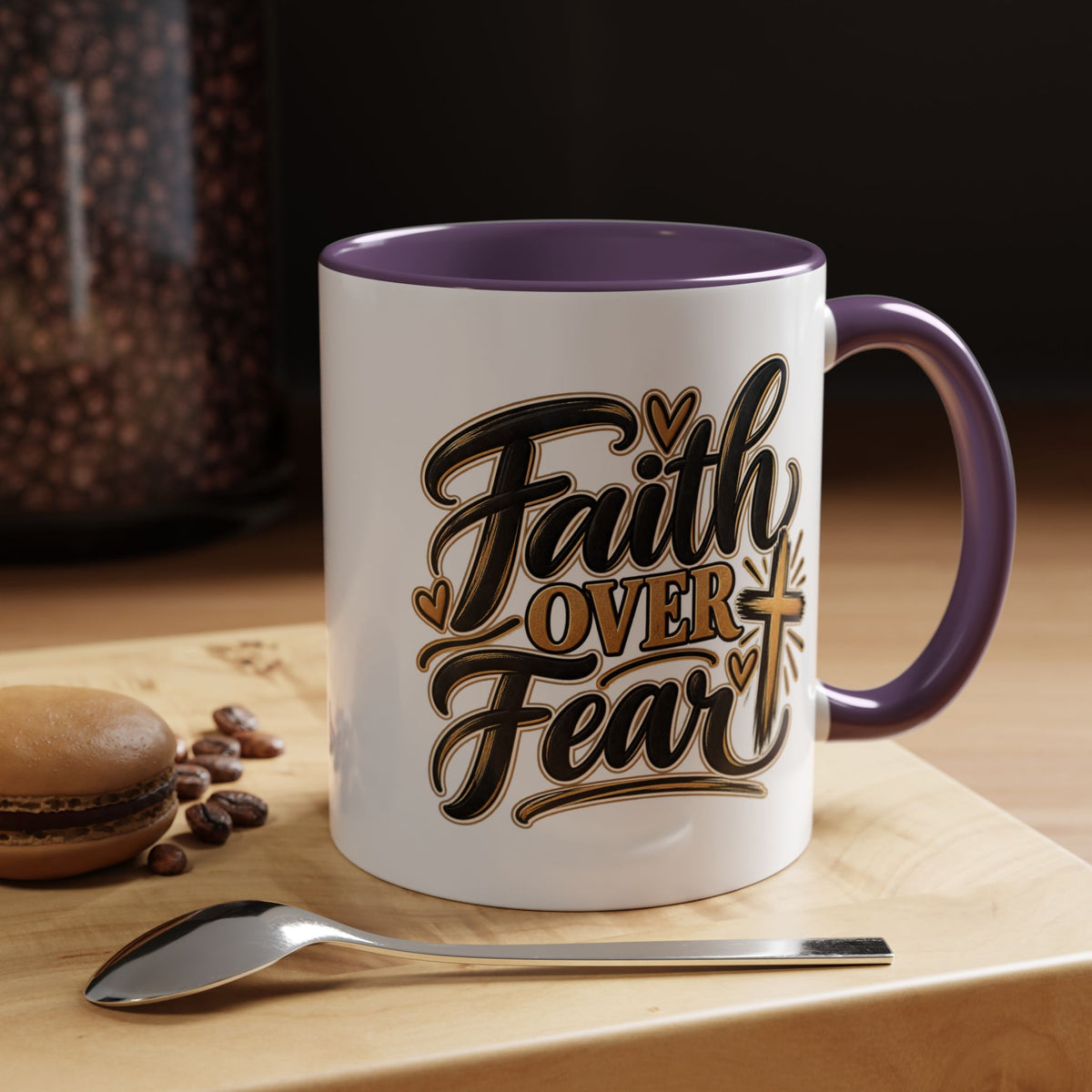 Faith Over Fear Mug | Accent Coffee Mug 11oz 15oz