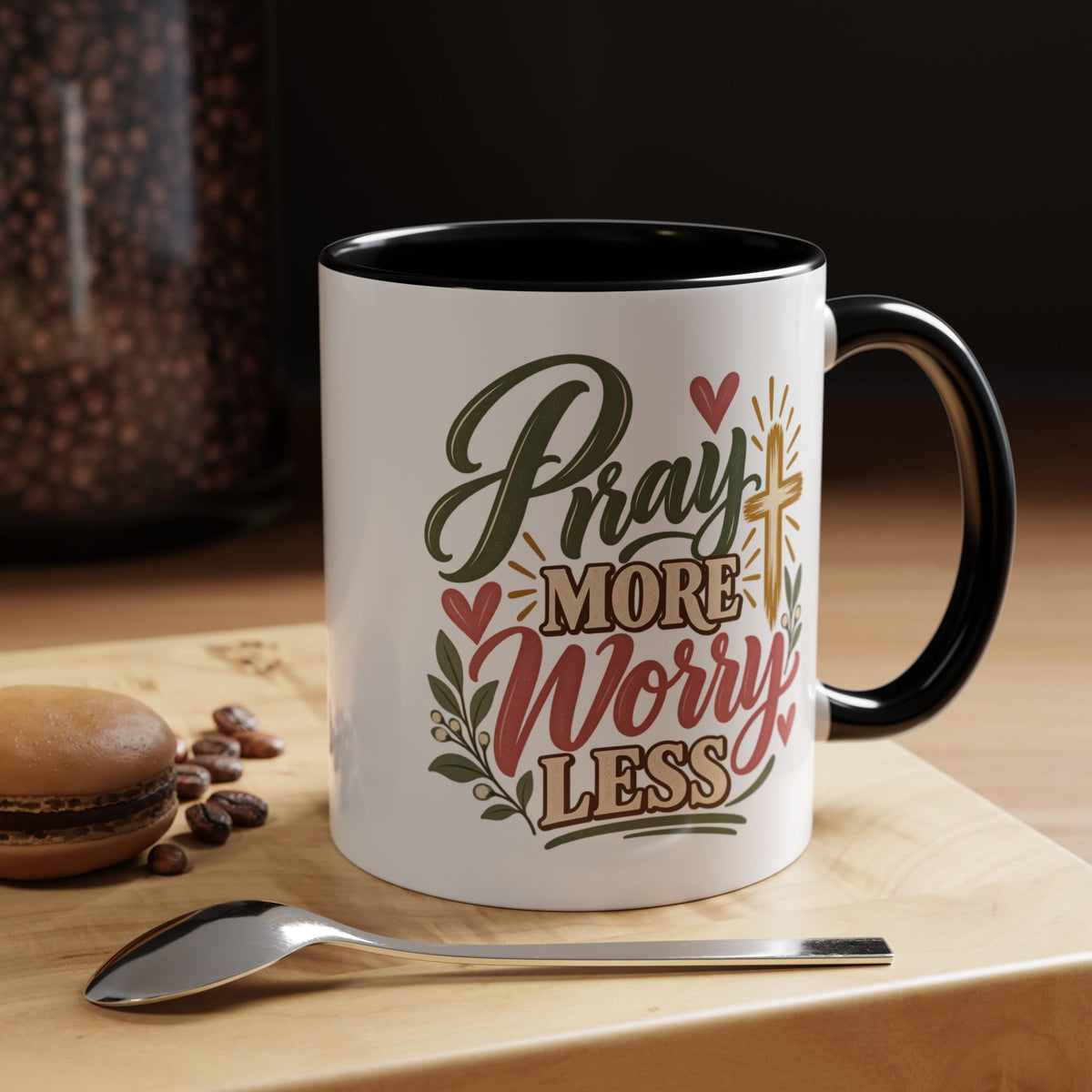 Pray More Worry Less Mug | Accent Coffee Mug