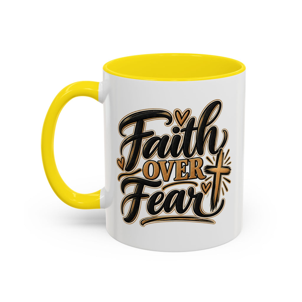Faith Over Fear Mug | Accent Coffee Mug 11oz 15oz