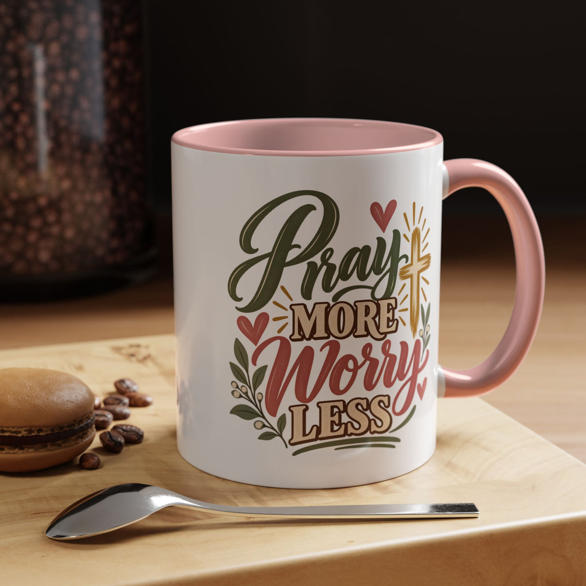 Pray More Worry Less Mug | Accent Coffee Mug
