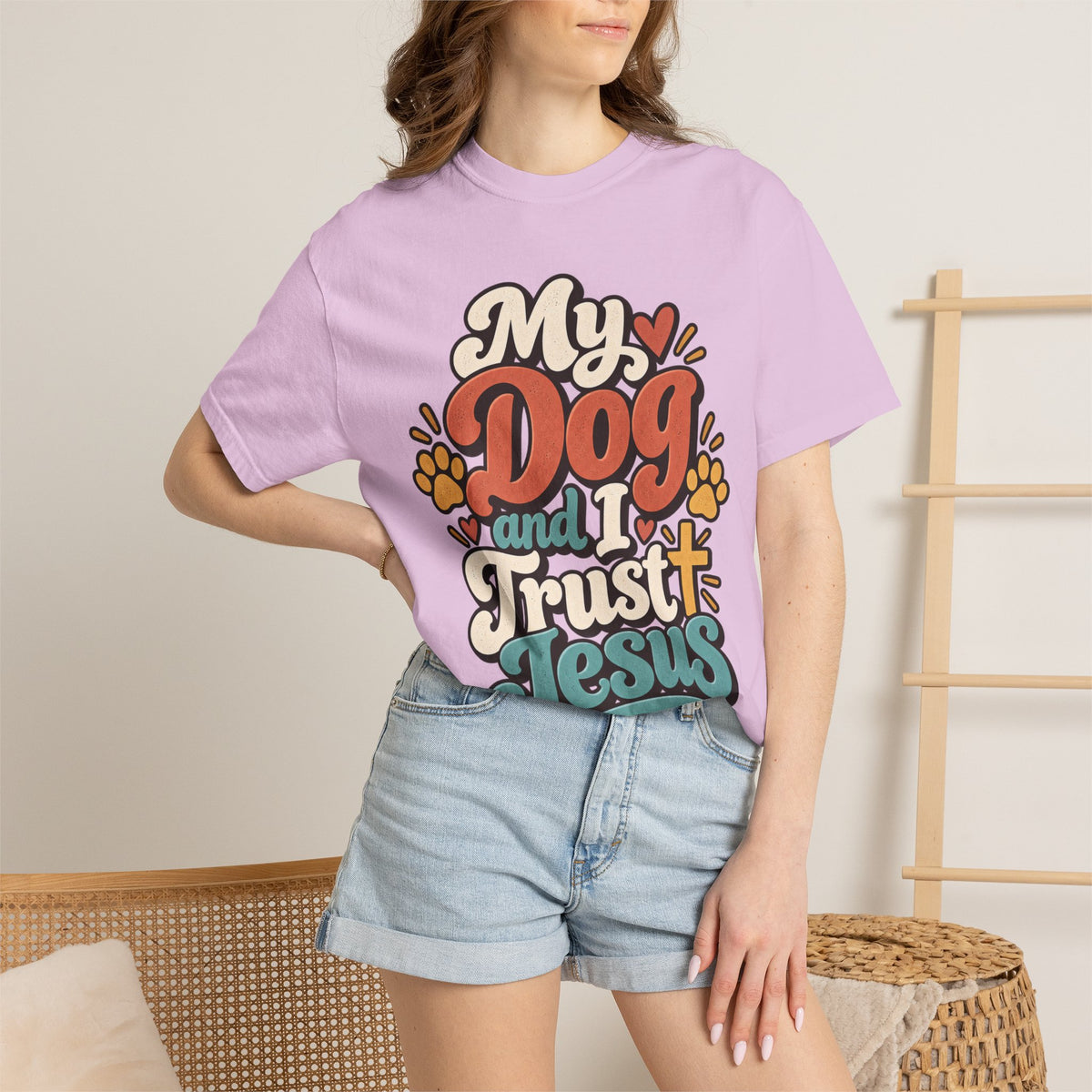 My Dog and I Trust Jesus T-shirt | Christian Faith Pet Lover Tee