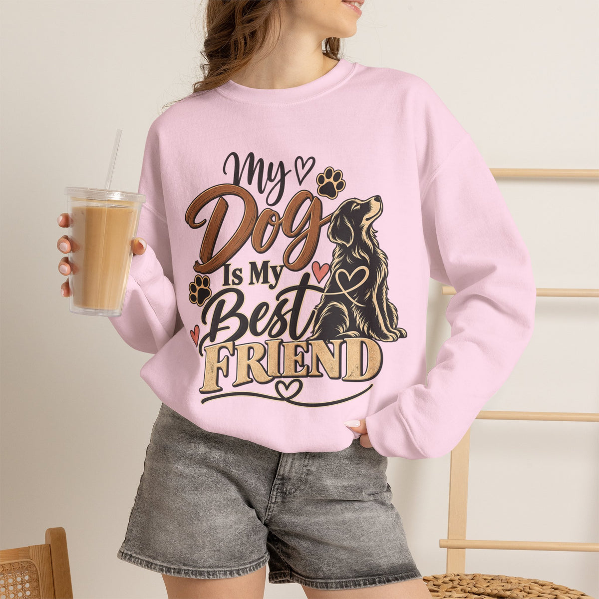 My Dog Is My Best Friend Sweatshirt | Dog Lover Crewneck