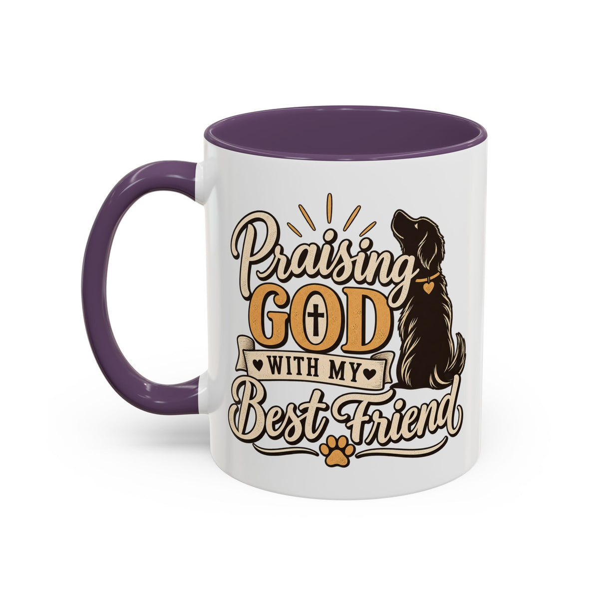 Praising God With My Best Friend Mug | Christian Dog Pet Coffee Mug