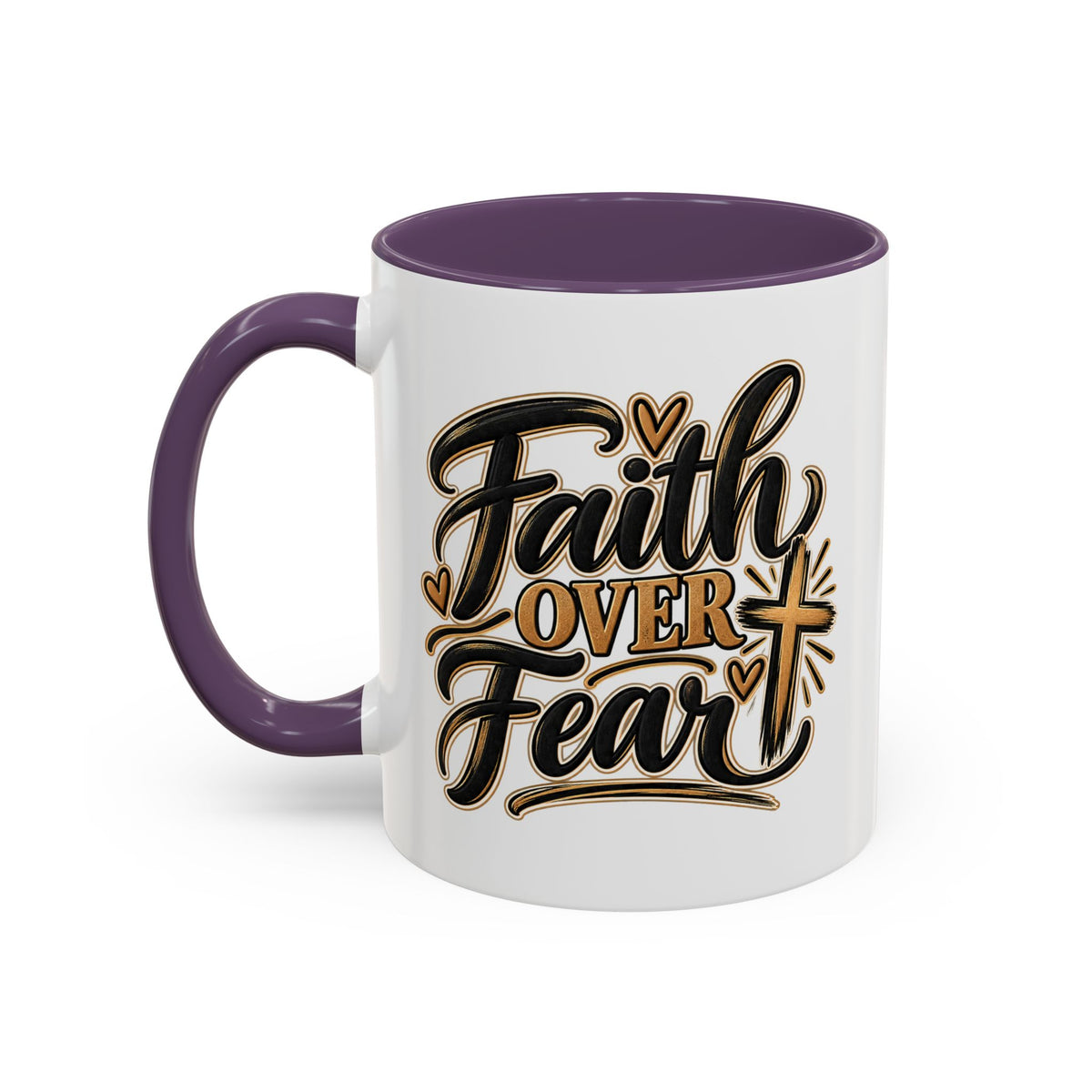 Faith Over Fear Mug | Accent Coffee Mug 11oz 15oz