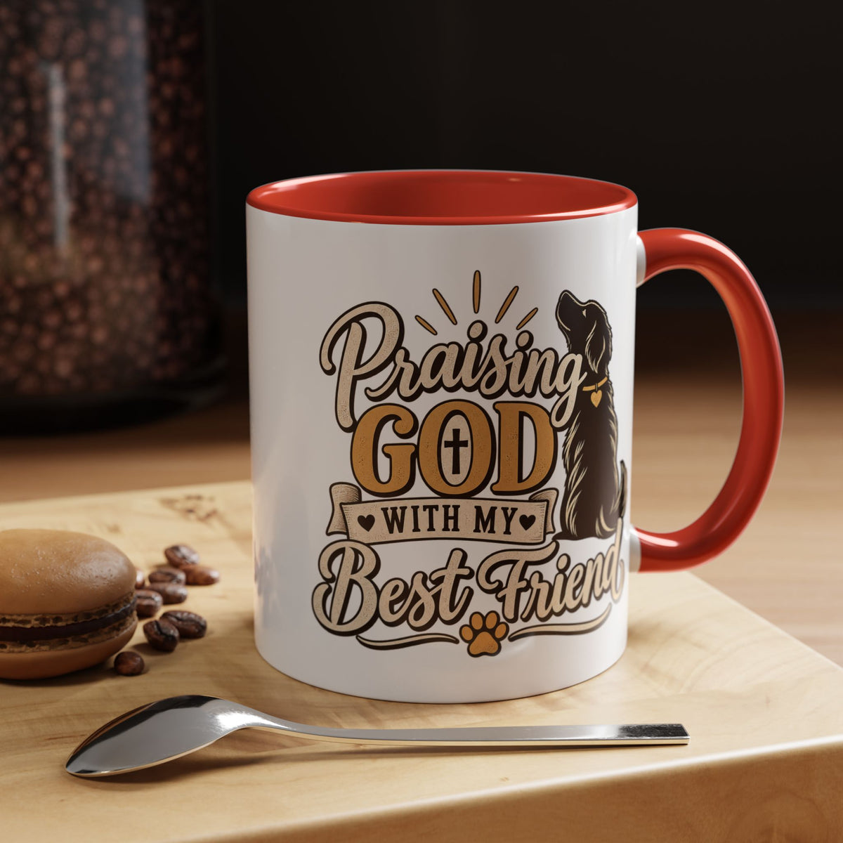 Praising God With My Best Friend Mug | Christian Dog Pet Coffee Mug