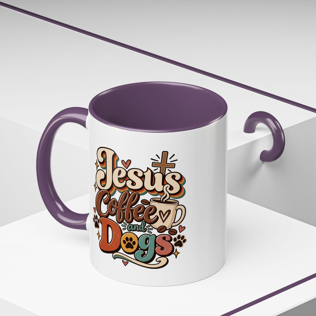 Jesus Coffee and Dogs Mug | Accent Coffee Mug 11oz 15oz