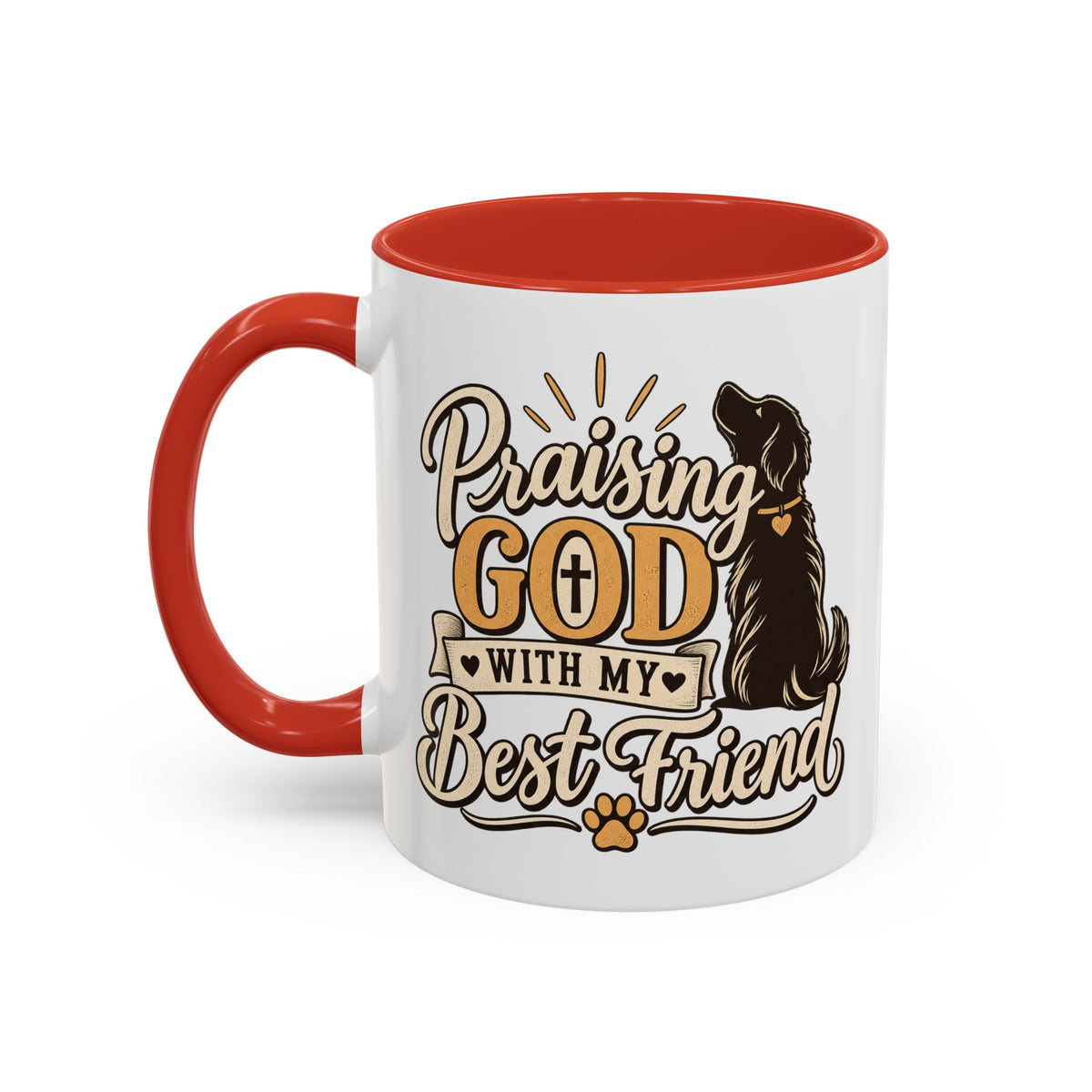 Praising God With My Best Friend Mug | Christian Dog Pet Coffee Mug