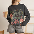 God Is Within Her sweatshirt | Floral Christian Scripture Crewneck