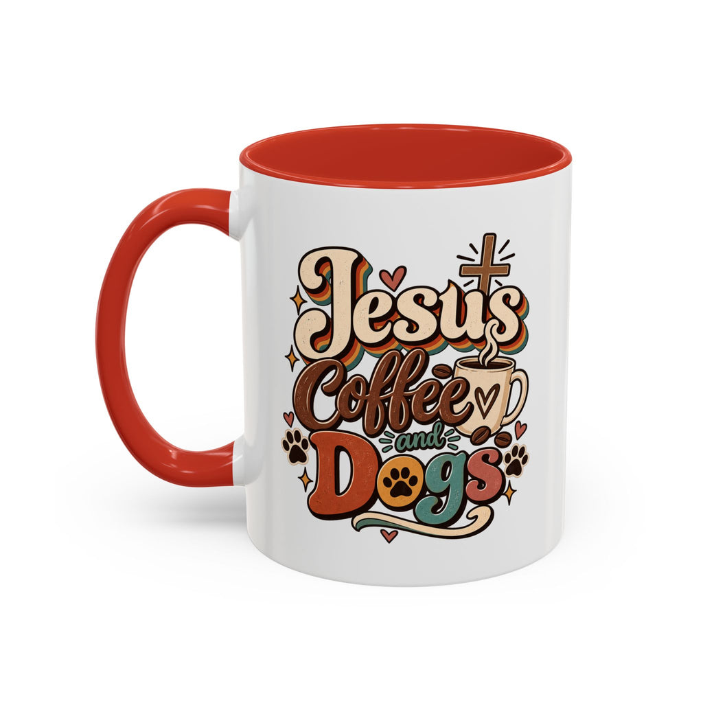 Jesus Coffee and Dogs Mug | Accent Coffee Mug 11oz 15oz
