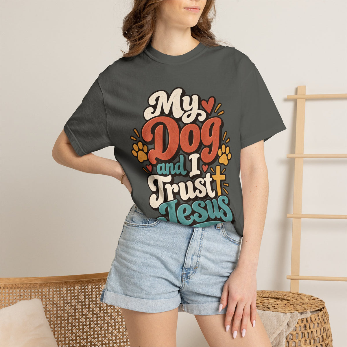 My Dog and I Trust Jesus T-shirt | Christian Faith Pet Lover Tee