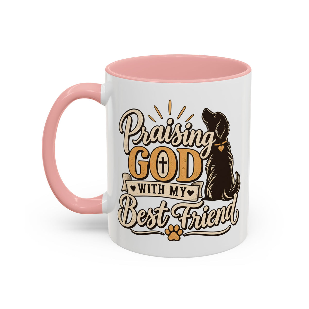 Praising God With My Best Friend Mug | Christian Dog Pet Coffee Mug