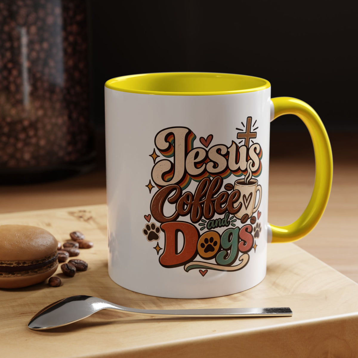 Jesus Coffee and Dogs Mug | Accent Coffee Mug 11oz 15oz
