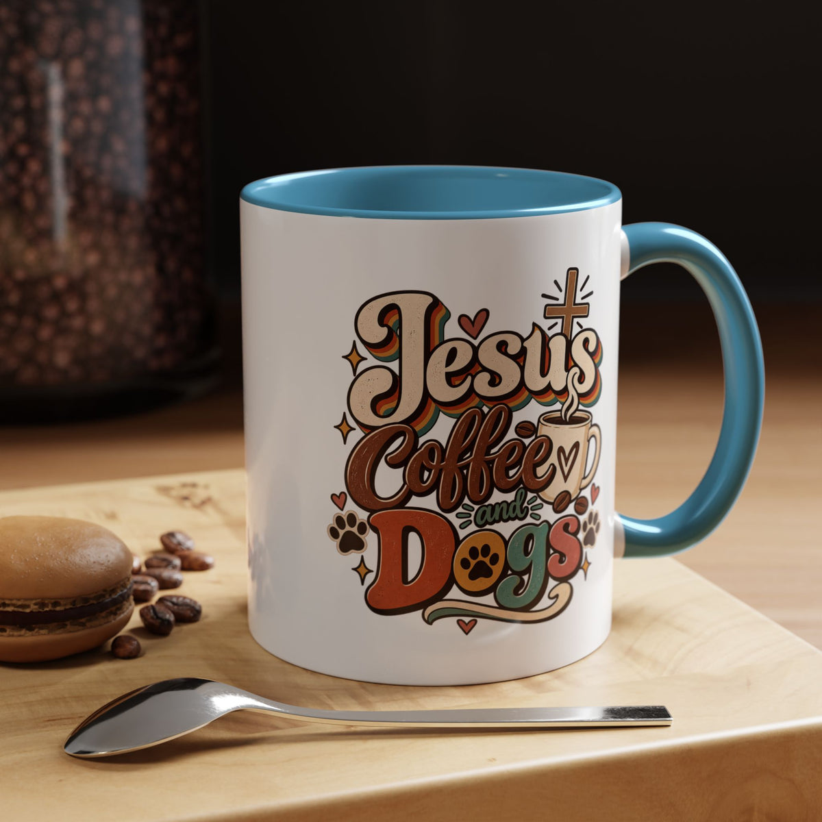 Jesus Coffee and Dogs Mug | Accent Coffee Mug 11oz 15oz
