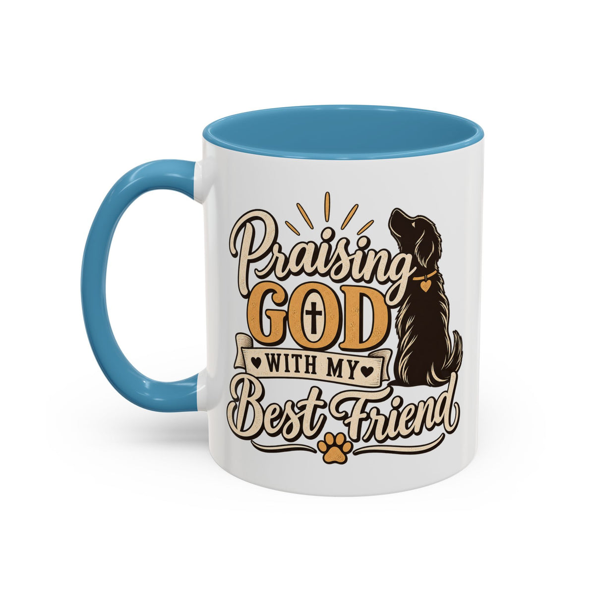 Praising God With My Best Friend Mug | Christian Dog Pet Coffee Mug