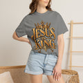 Jesus Is King T-Shirt | Crown typography Christian faith tee