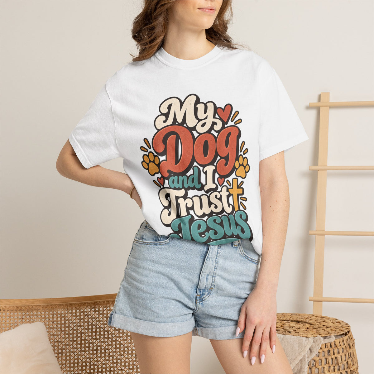 My Dog and I Trust Jesus T-shirt | Christian Faith Pet Lover Tee