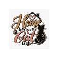 Home Is Where My Cat Is Fine Art Poster | Cat Silhouette, Paw Prints