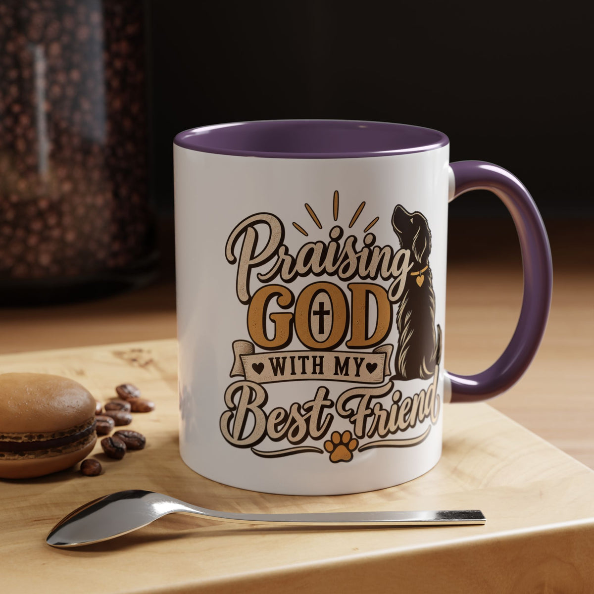Praising God With My Best Friend Mug | Christian Dog Pet Coffee Mug