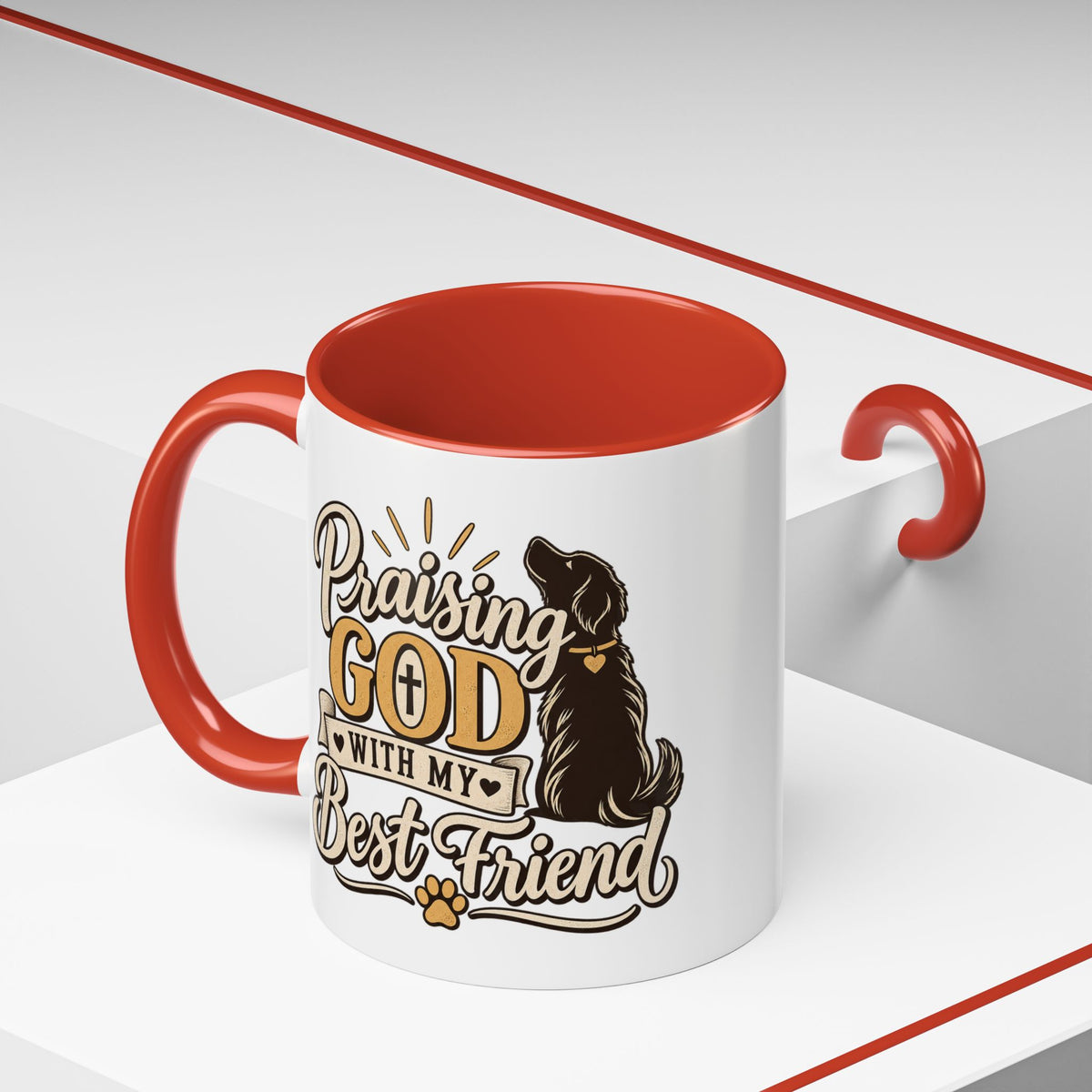 Praising God With My Best Friend Mug | Christian Dog Pet Coffee Mug